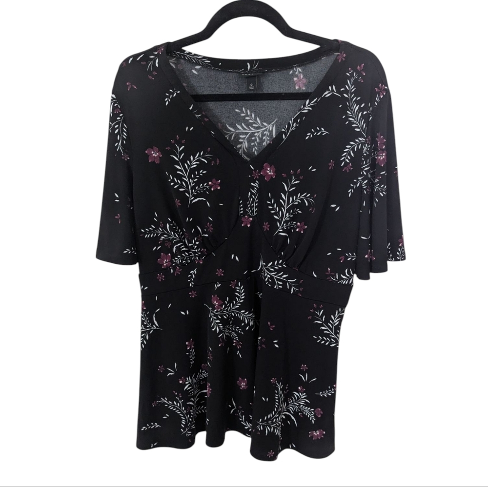 Torrid Studio Black Knit Flutter Sleeve Blouse Sz. 10/12